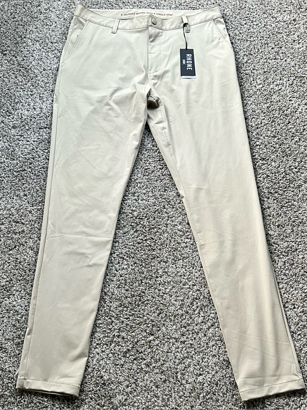 Rhone Commuter 5 Pocket Pants Skinny Performance Khaki Men's Size 32